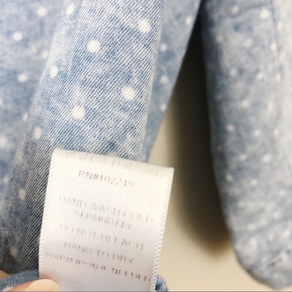 Skies Are Blue Light Blue Polka Dot Top - Picture 5 of 6